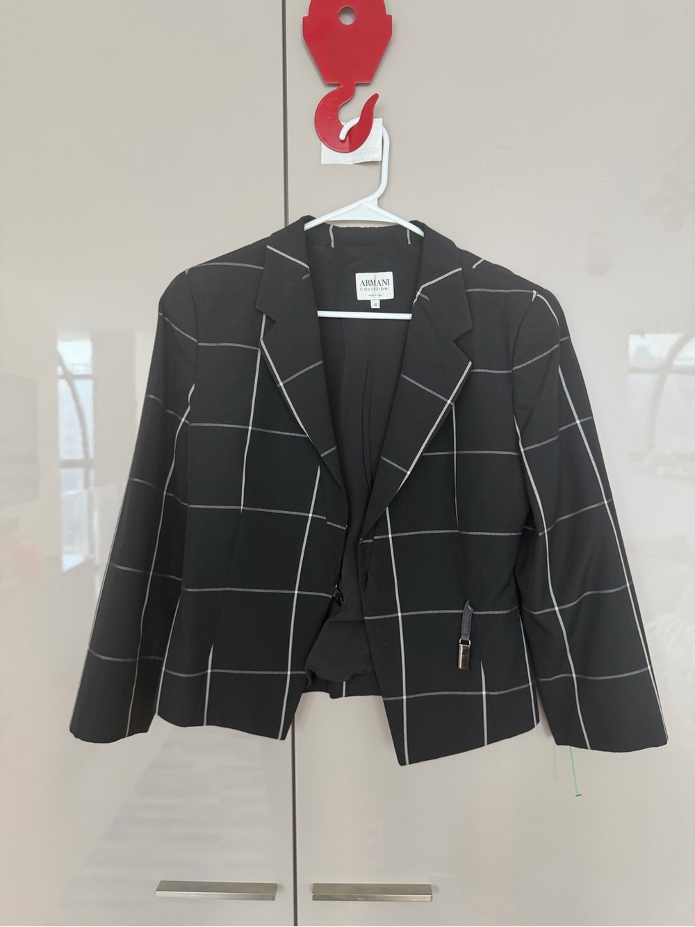❤️Armani Collezioni Black Windowpane Blazer